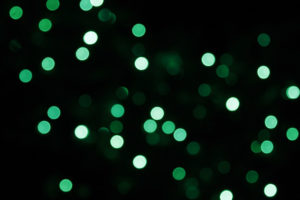 Blurred green lights