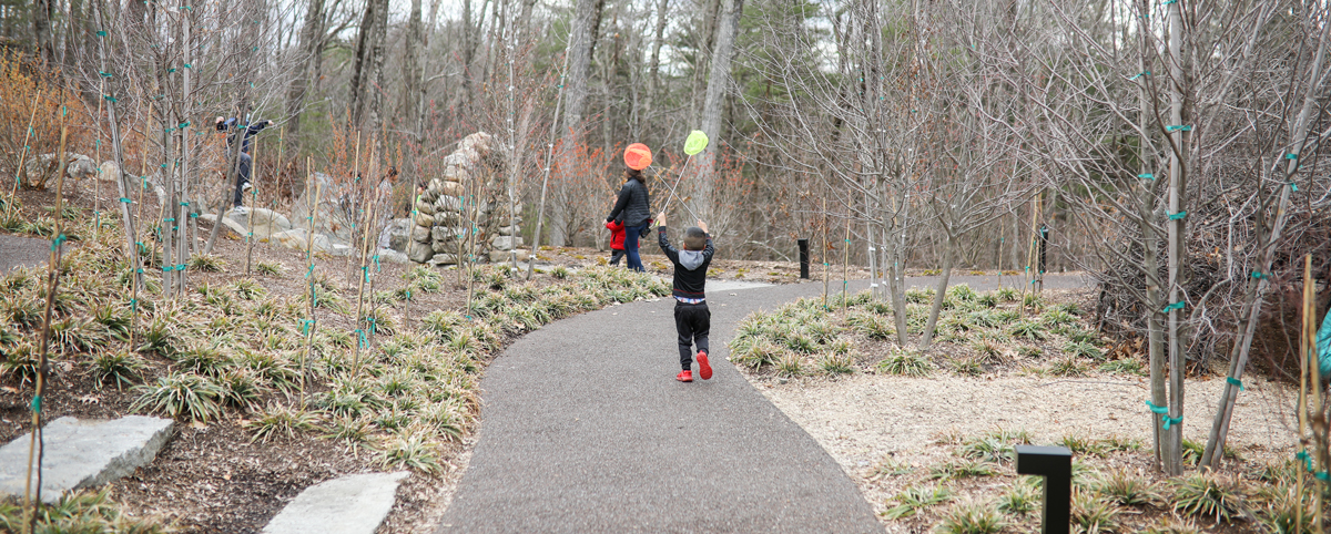 Children running in the Ramble.