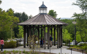 The gazebo welcomes visitors as the wander to the Visitor Center.