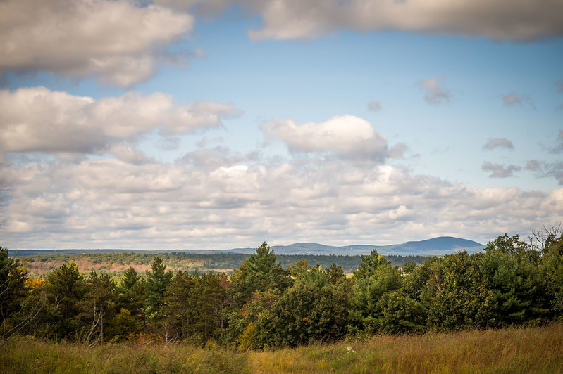 View of Wachusett mountain on a sunny day.