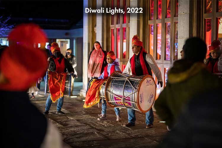 Visitors enjoying Diwali Lights in the winter of 2022.