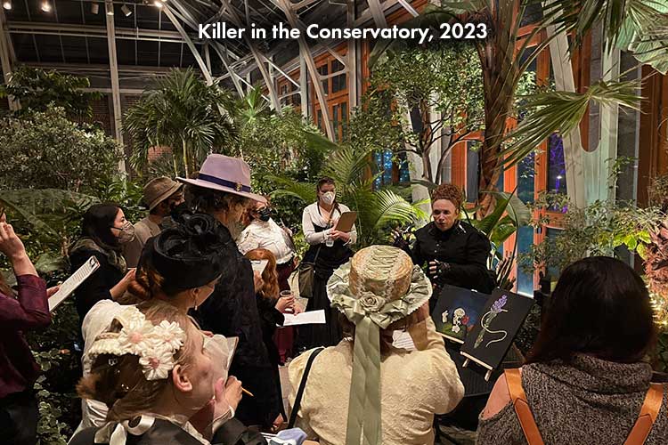 Visitors during Killer in the Conservatory in the Orangerie.