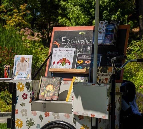 The Exploration Station parked in the Ramble for Nature Play Days.