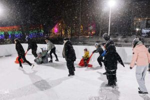 group of people skating outdoor