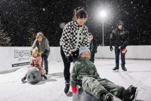 group of people skating outdoor