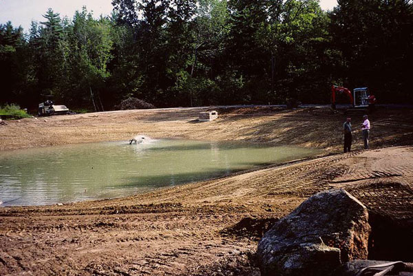 Construction of the Wildlife Refuge Pond, 2001