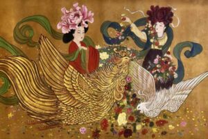 xiangli-thumbnail Lui and Dou watercolor, Chinese Empresses art by Xiang Li