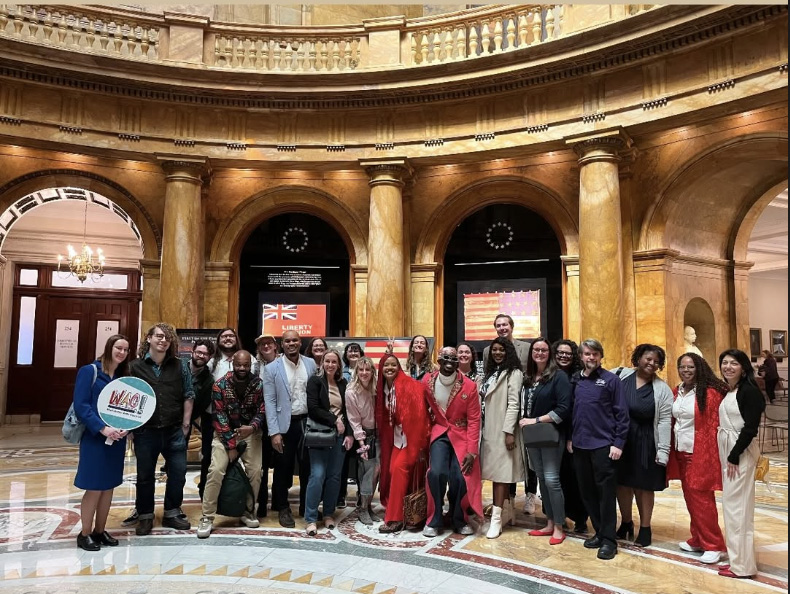 Leaders of Central Massachusetts arts and culture organizations gather at the State House for Creative Sector Advocacy Day (Photo by Worcester Cultural Coalition)