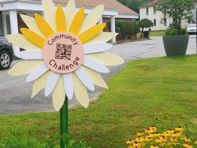 Town-of-Oxford Town of Oxford's Sunflower display for Community Challenge