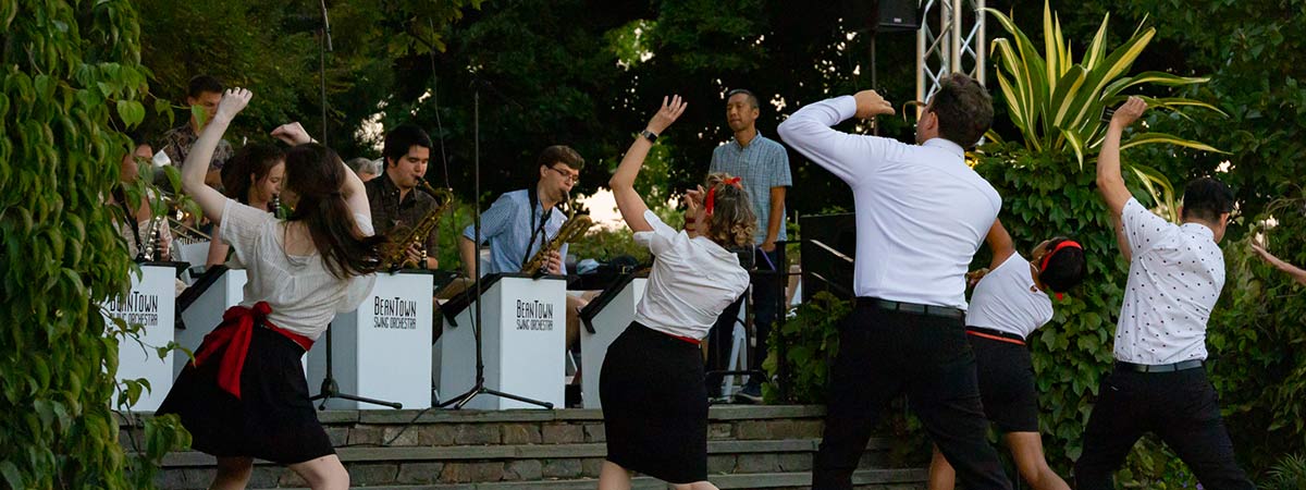 Beantown's Swing Night dancers and orchestra