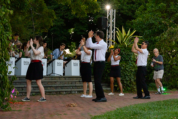 Beantown's Swing Night performance on the Lawn Garden