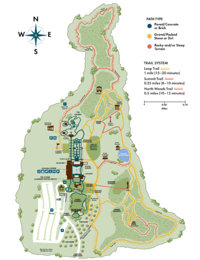 Map of New England Botanic Garden