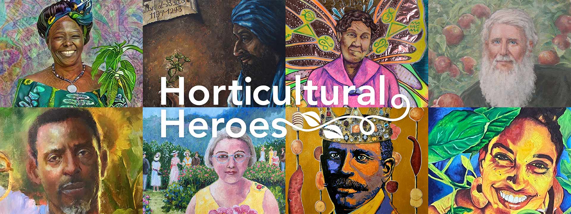 Horticultural Heroes portraits collage