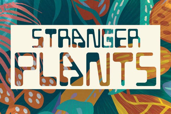 Stranger Plants colorful vector of plants and logo