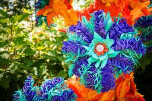 strangerplants_img2 Blue, teal, and orange whimsical stranger plant sculpture