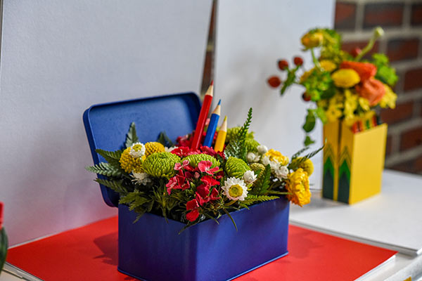 Boxes of flowers